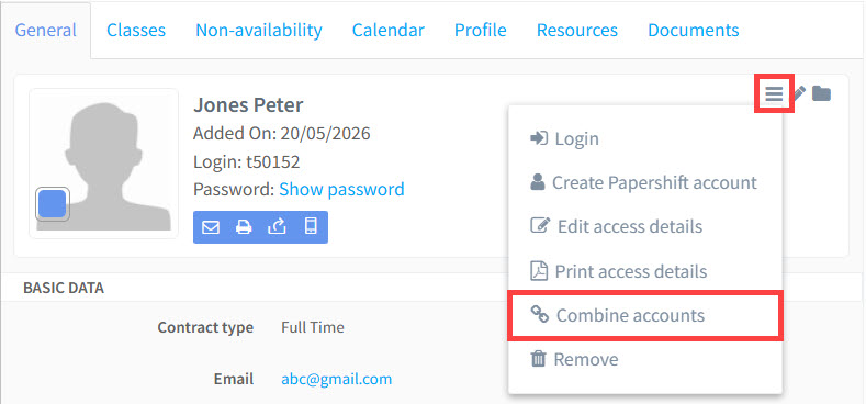 Combing Teachers Accounts