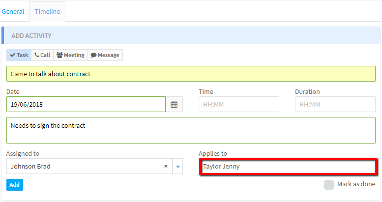 Add activity