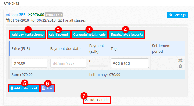 expanded payments section
