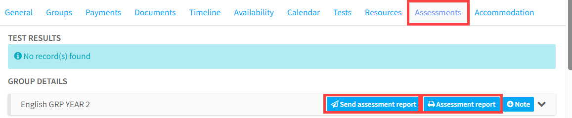 Selecting how to send assessment