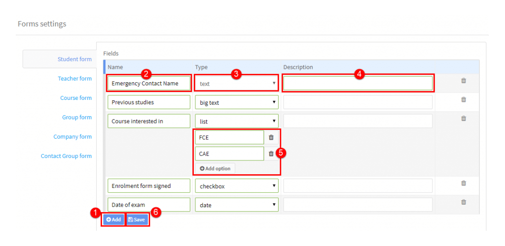 creating a form