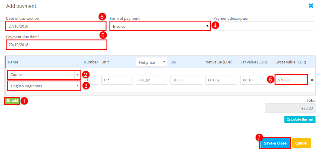 add payment