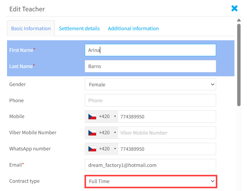 Employee’s SchoolMate card
