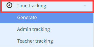 Time Tracking Menu Item