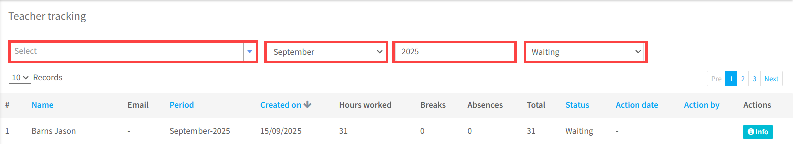 Time Tracking Search